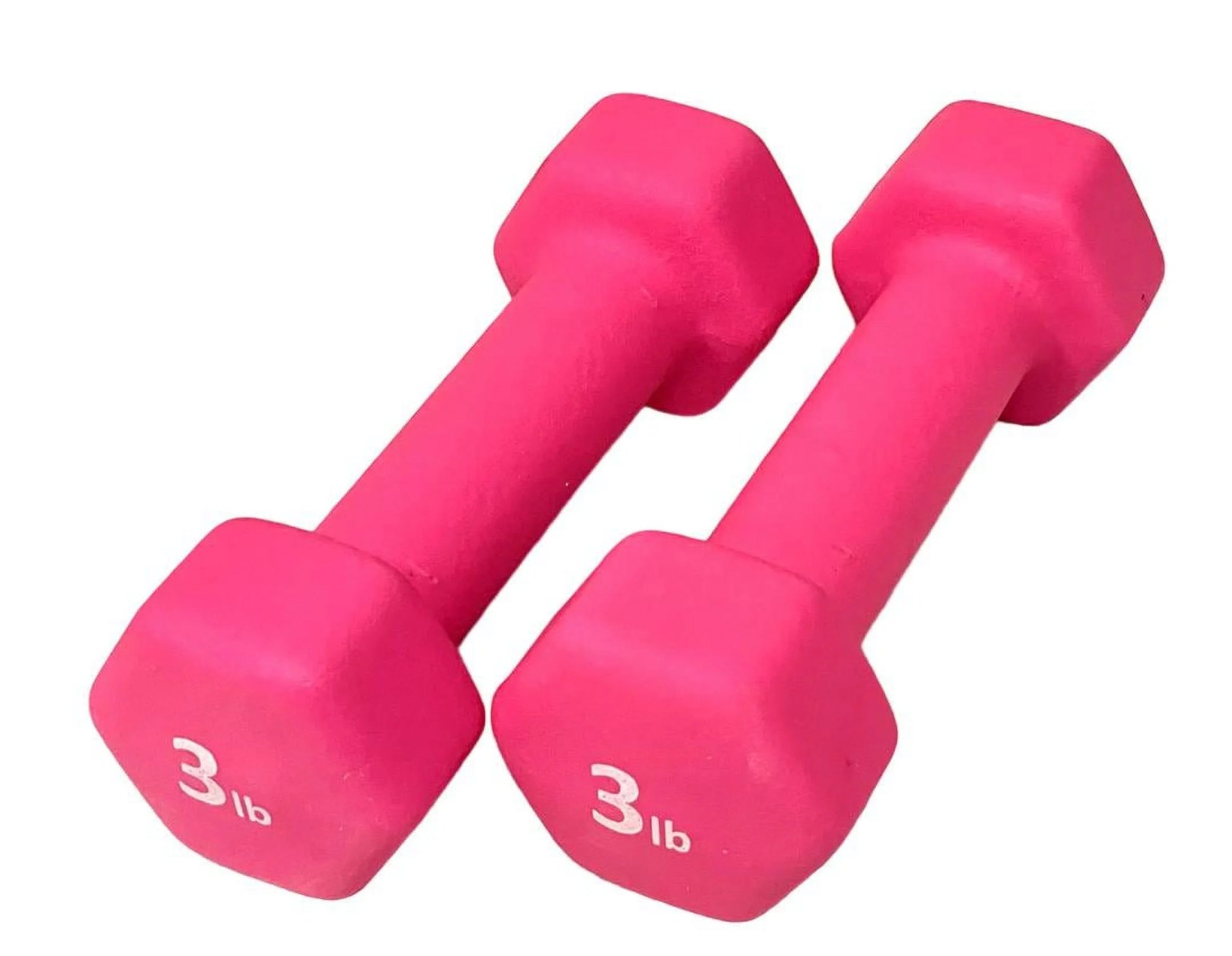 Basics Neoprene Hex Dumbbell Set, 2LB & 3LB Pair, Anti-Roll, All-Purpose, Hand Weights