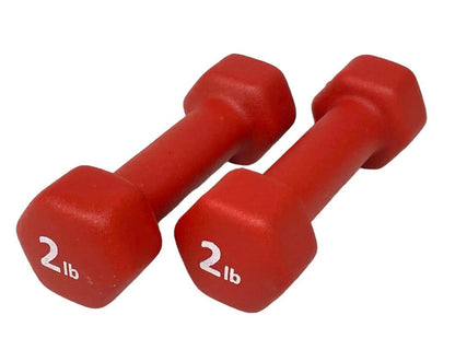Basics Neoprene Hex Dumbbell Set, 2LB & 3LB Pair, Anti-Roll, All-Purpose, Hand Weights
